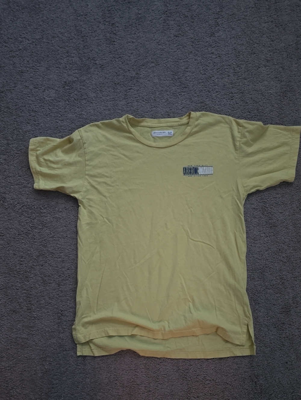 abercrombie kids Yellow Short Sleeve Logo Tee